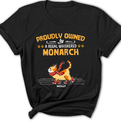 Proudly Owned By Cat - Personalized Custom Women's T-shirt