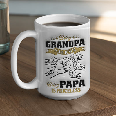 Being Papa - Personalized Custom 3D Inflated Effect Mug