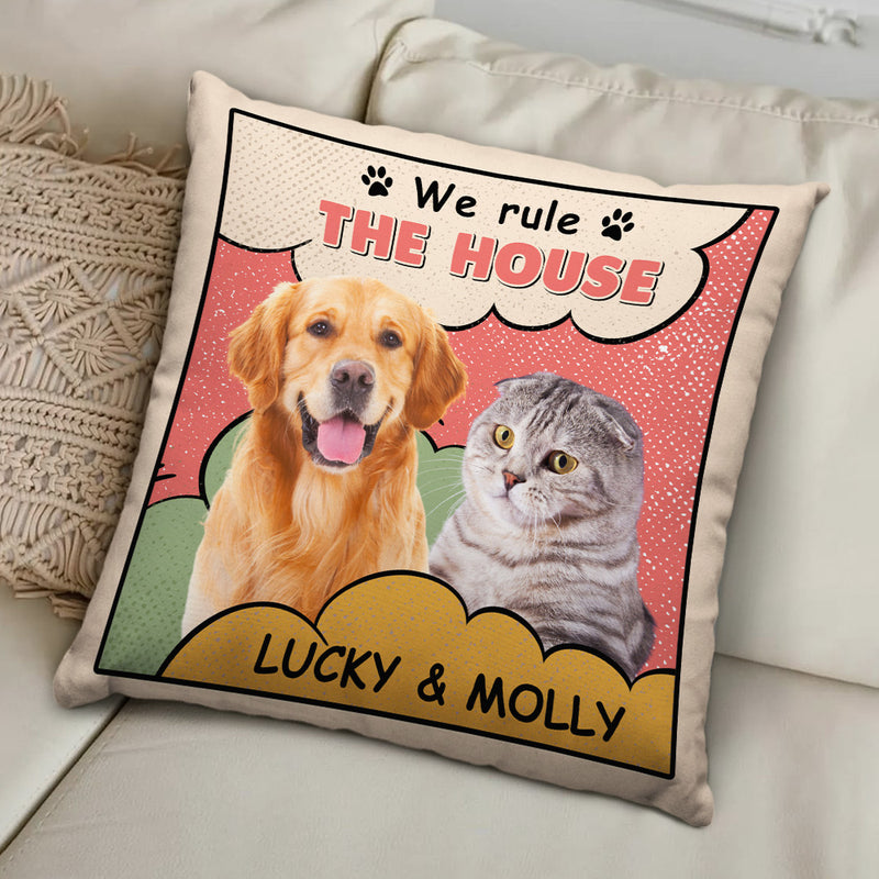 We Rule The House - Personalized Custom Throw Pillow