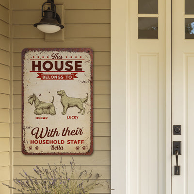 This House Belongs To - Personalized Custom Metal Sign