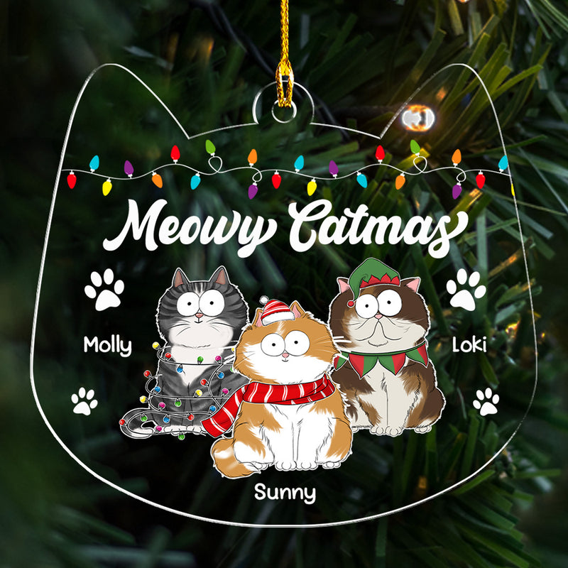 Meowy Catmas - Personalized Custom Acrylic Ornament