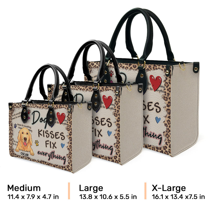 Pet Kisses - Personalized Custom Leather Bag