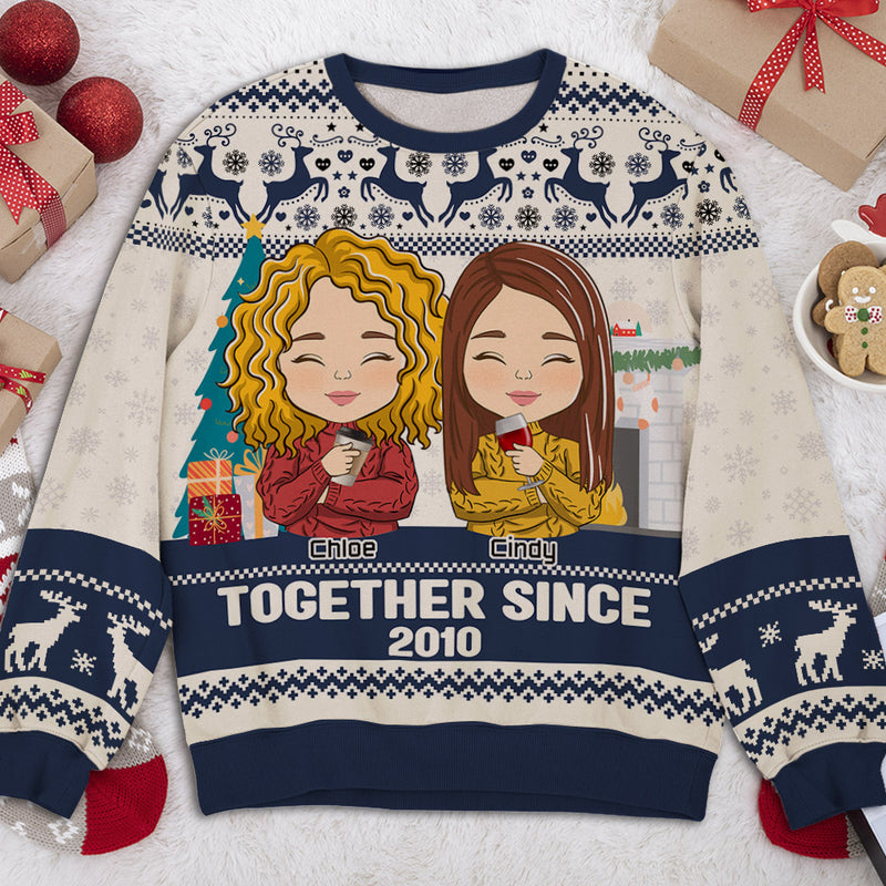 Together Christmas - Personalized Custom All-Over-Print Sweatshirt