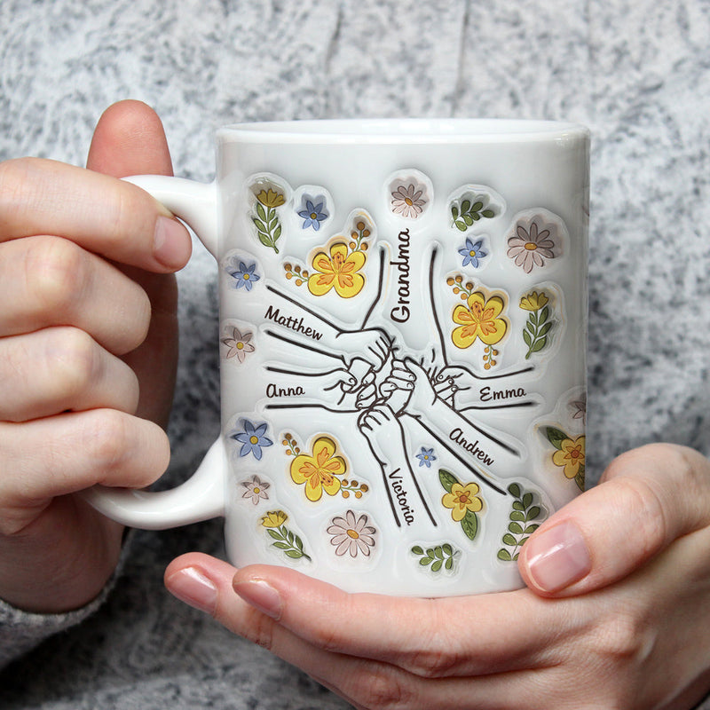 You Hold Our Hands, Also Our Hearts - Personalized Custom 3D Inflated Effect Mug