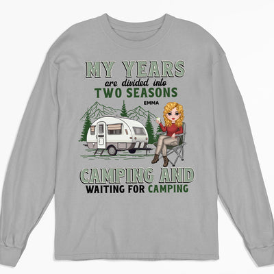 Years Of Camping - Personalized Custom Long Sleeve T-shirt