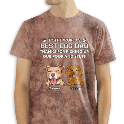 To The World's Best Dog Dad - Personalized Custom All-over-print T-shirt