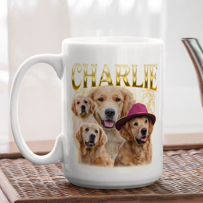 Custom Pet Face Vintage Version 9 - Personalized Custom Coffee Mug