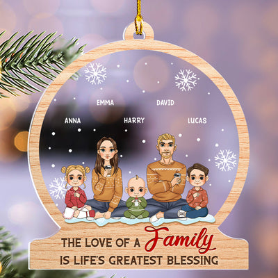 The Love Of Family - Personalized Custom Acrylic Ornament