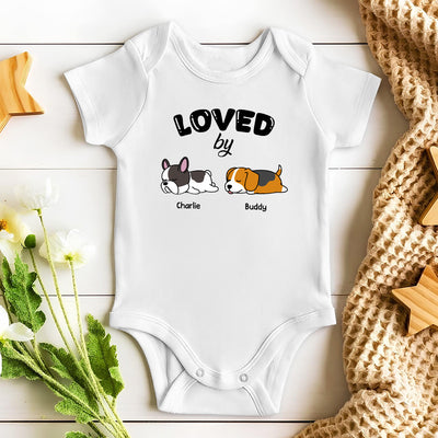 Loved By Dog - Personalized Custom Baby Onesie