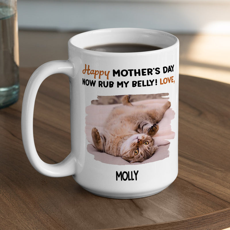 Now Rub Our Bellies - Personalized Custom Coffee Mug