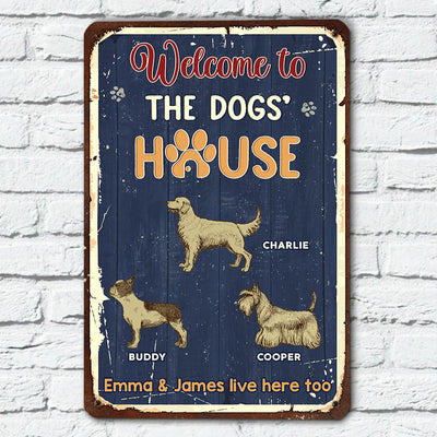 Welcome To House - Personalized Custom Metal Sign