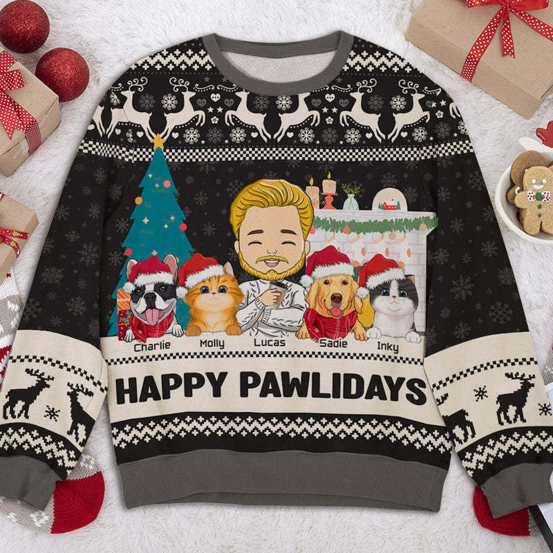 Pawlidays With Pets 2 - Personalized Custom All-Over-Print Sweatshirt