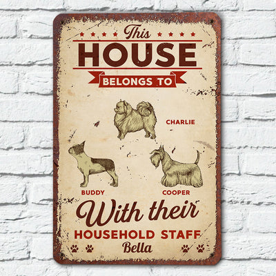 This House Belongs To - Personalized Custom Metal Sign