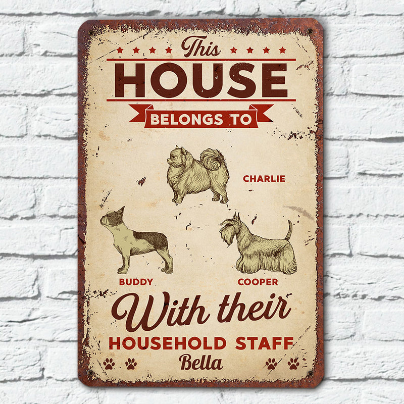 This House Belongs To - Personalized Custom Metal Sign