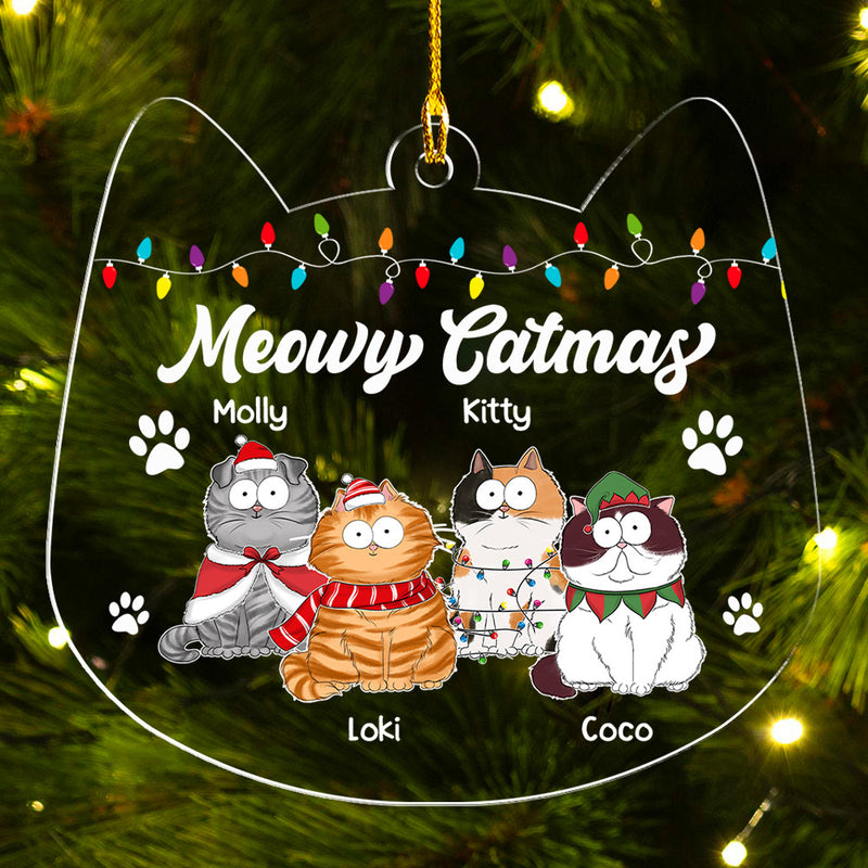 Meowy Catmas - Personalized Custom Acrylic Ornament