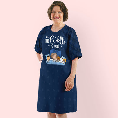 The Cuddle Is Real - Personalized Custom 3/4 Sleeve Dress