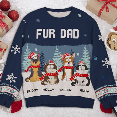 Fur Dad Forest - Personalized Custom All-Over-Print Sweatshirt