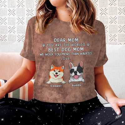 The World's Best Dog Dad - Personalized Custom All-over-print T-shirt