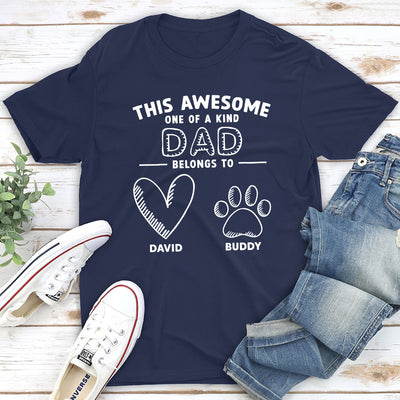 Awesome Dad Mom Belongs - Personalized Custom Unisex T-shirt