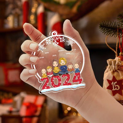 Our Family 2024 - Personalized Custom Acrylic Ornament