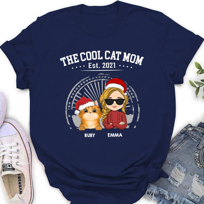 The Cool Cat Dad - Personalized Custom Women's T-shirt