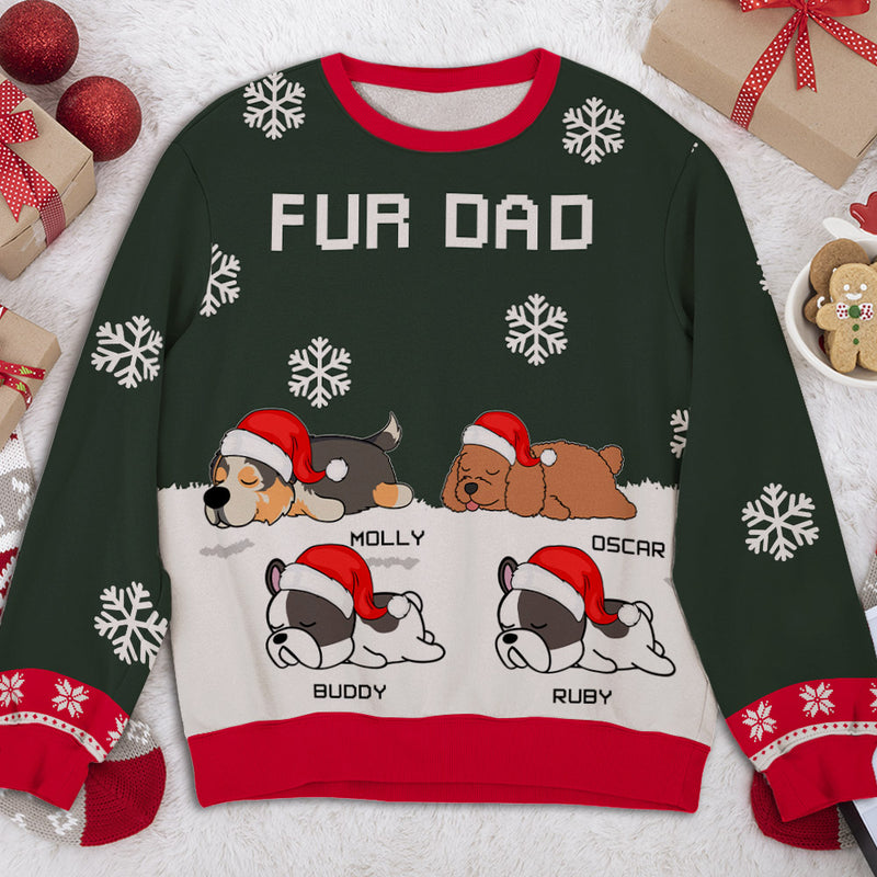 Fur Mom Dad Winter - Personalized Custom All-Over-Print Sweatshirt