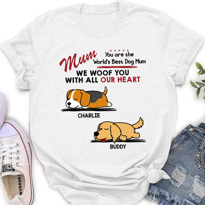 Woof All Heart - Personalized Custom Women's T-shirt