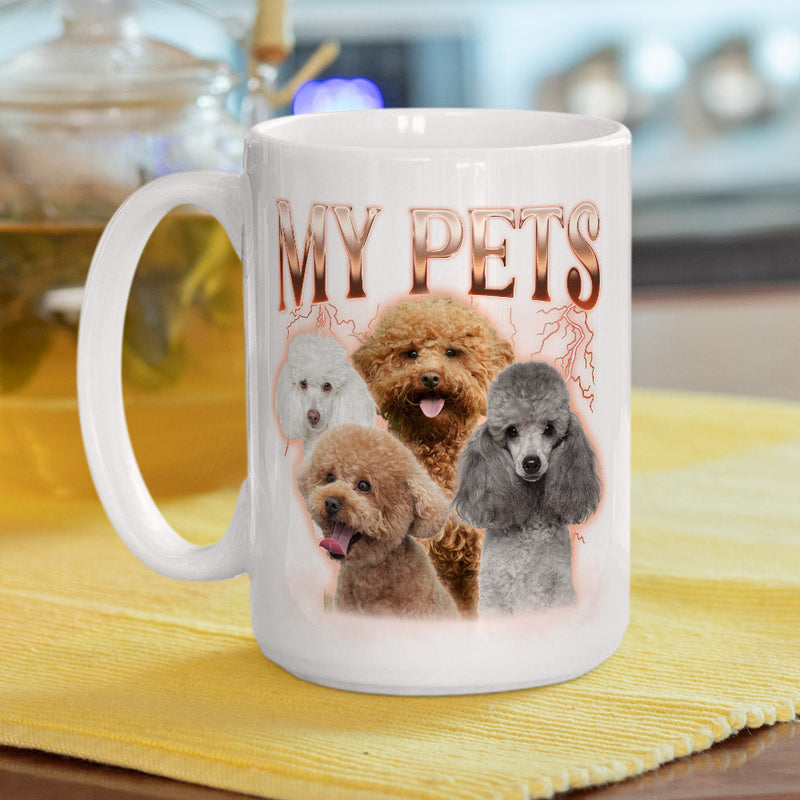 Custom Pet Face Vintage Version 9 - Personalized Custom Coffee Mug