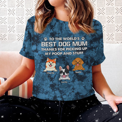 To The World's Best Dog Dad - Personalized Custom All-over-print T-shirt