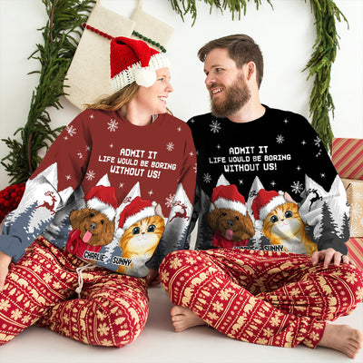 Christmas Not Boring - Personalized Custom All-Over-Print Sweatshirt