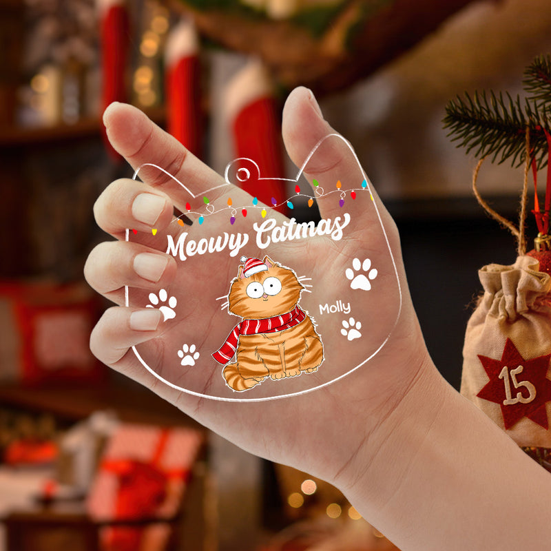 Meowy Catmas - Personalized Custom Acrylic Ornament