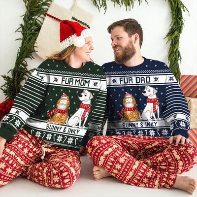 Christmas With Pet - Personalized Custom All-Over-Print Sweatshirt