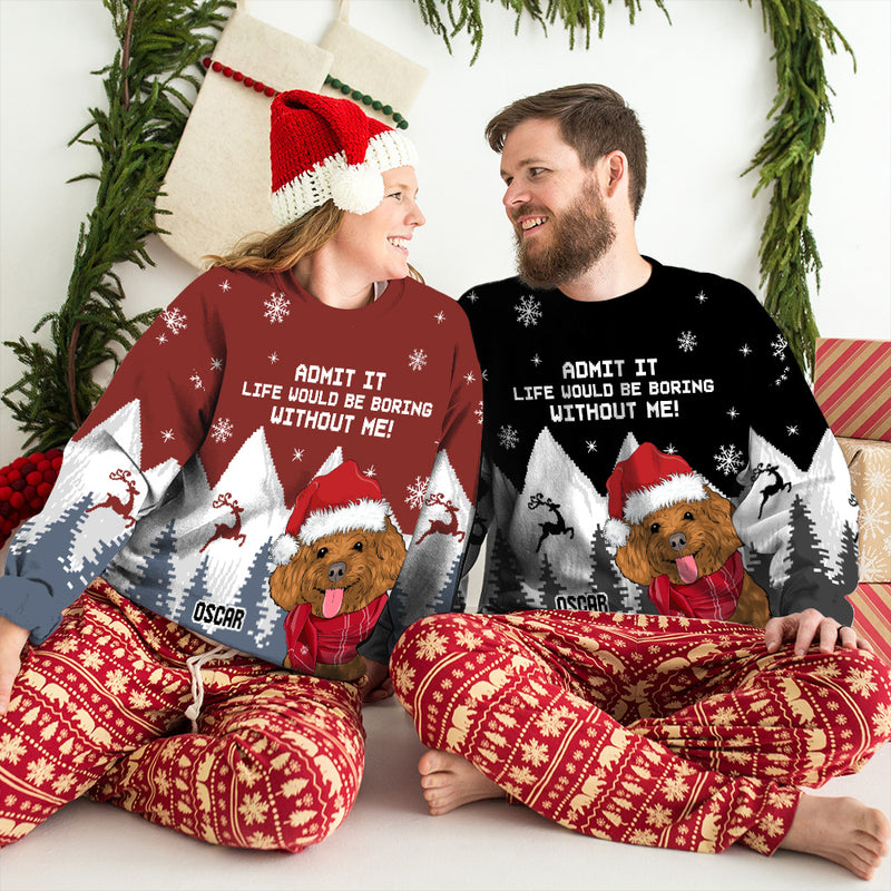 Christmas Boring Without Us - Personalized Custom All-Over-Print Sweatshirt