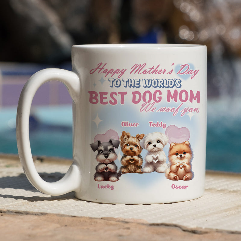 To The World Best Dog Mom - Personalized Custom Coffee Mug