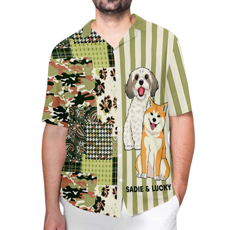 Dog Stripes - Personalized Custom Hawaiian Shirt