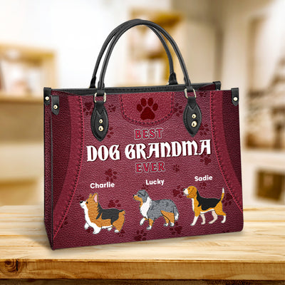 Best Dog Mom Ever - Personalized Custom Leather Bag