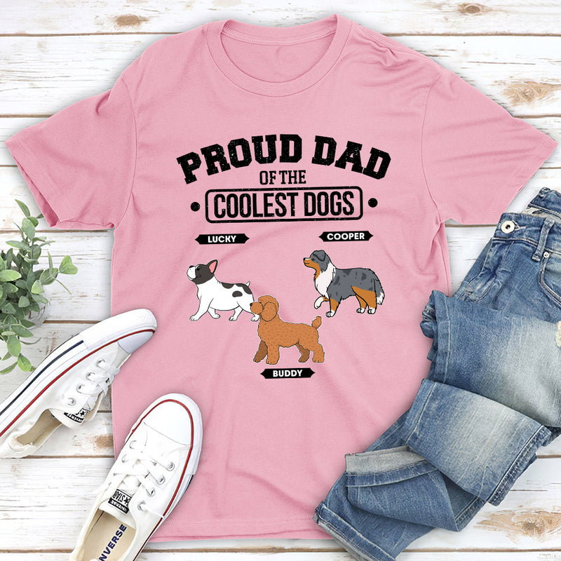 Coolest Dog Dad - Personalized Custom Unisex T-shirt