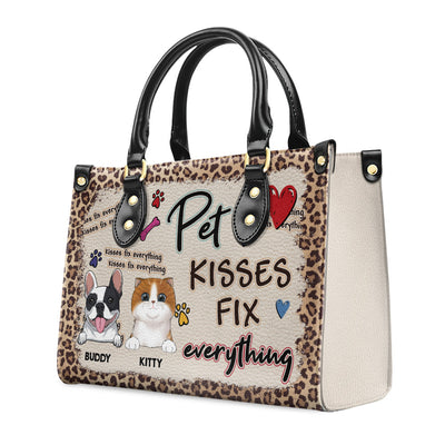 Pet Kisses - Personalized Custom Leather Bag