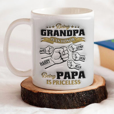 Being Papa - Personalized Custom 3D Inflated Effect Mug