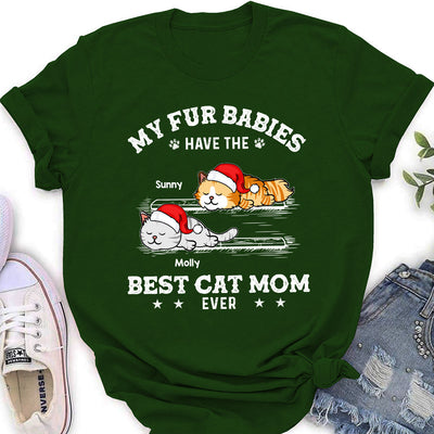 The Best Cat Dad - Personalized Custom Women's T-shirt