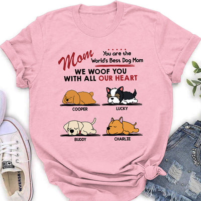 Woof All Heart - Personalized Custom Women's T-shirt