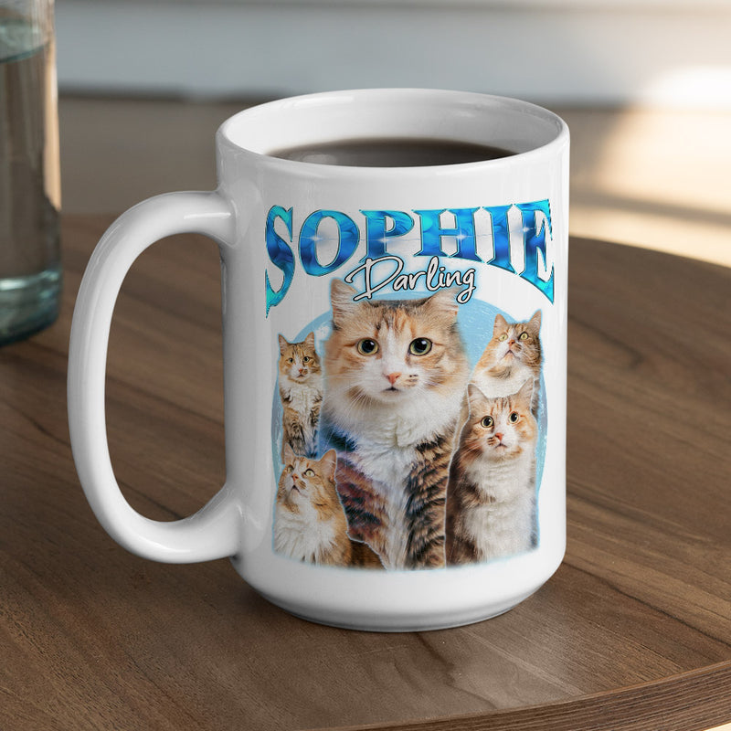 Custom Pet Face Vintage Version 5 - Personalized Custom Coffee Mug