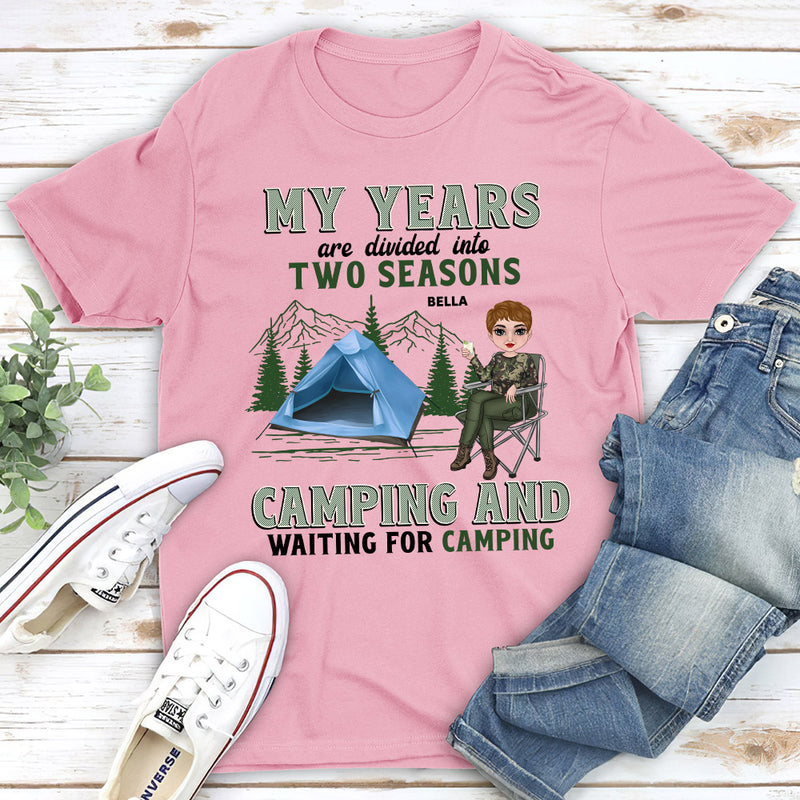 Years Of Camping - Personalized Custom Unisex T-shirt