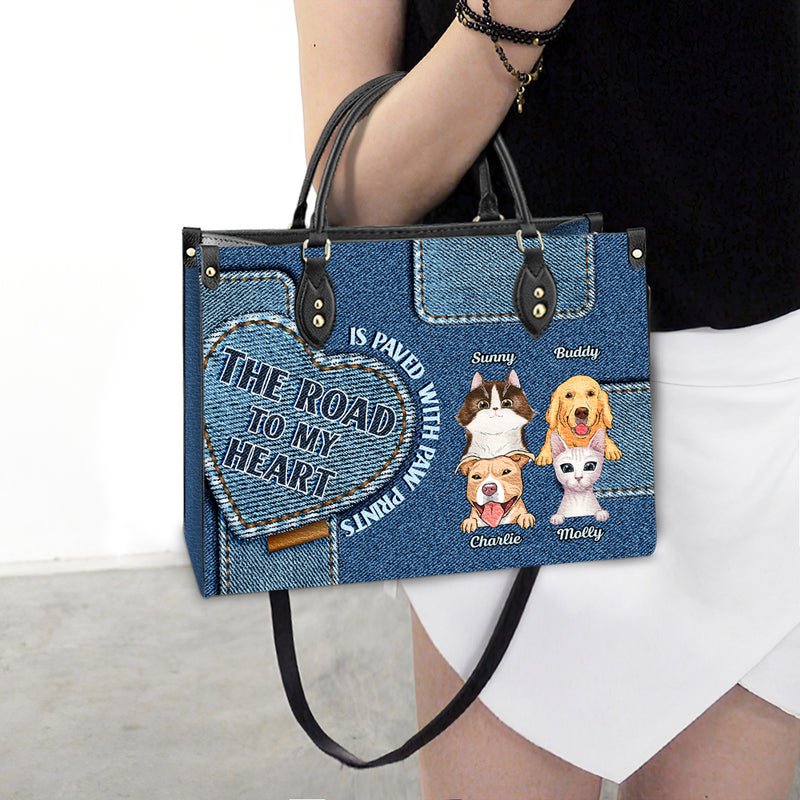 Road To My Heart - Personalized Custom Leather Bag