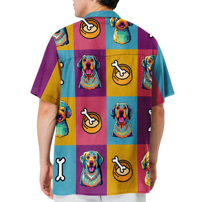 Neon Pop Art Dog - Personalized Custom Hawaiian Shirt