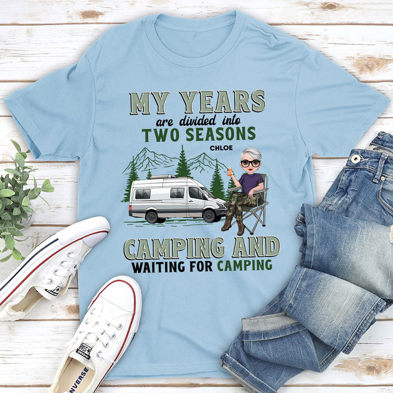 Years Of Camping - Personalized Custom Unisex T-shirt