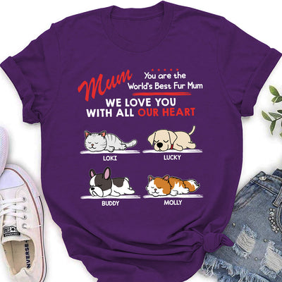 Woof All My Heart - Personalized Custom Women's T-shirt