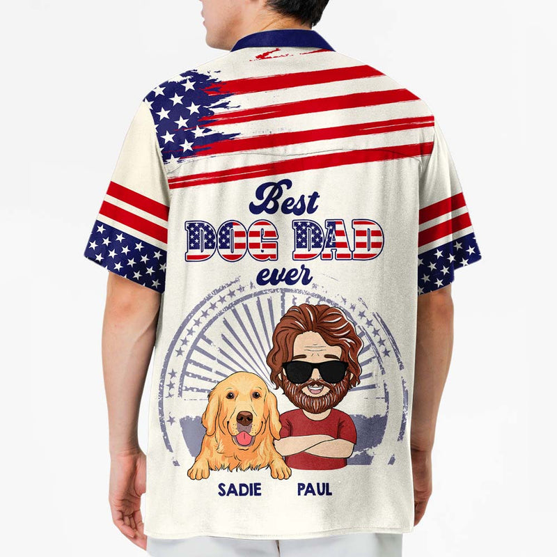 Best Dog Dad Ever - Personalized Custom Hawaiian Shirt