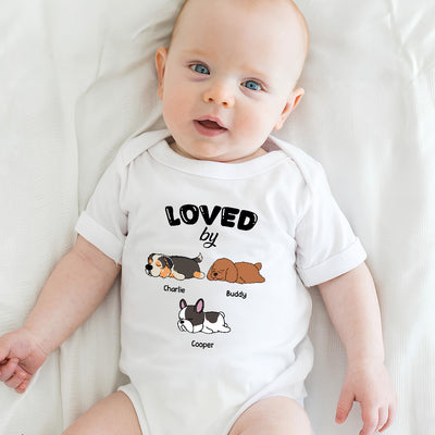 Loved By Dog - Personalized Custom Baby Onesie