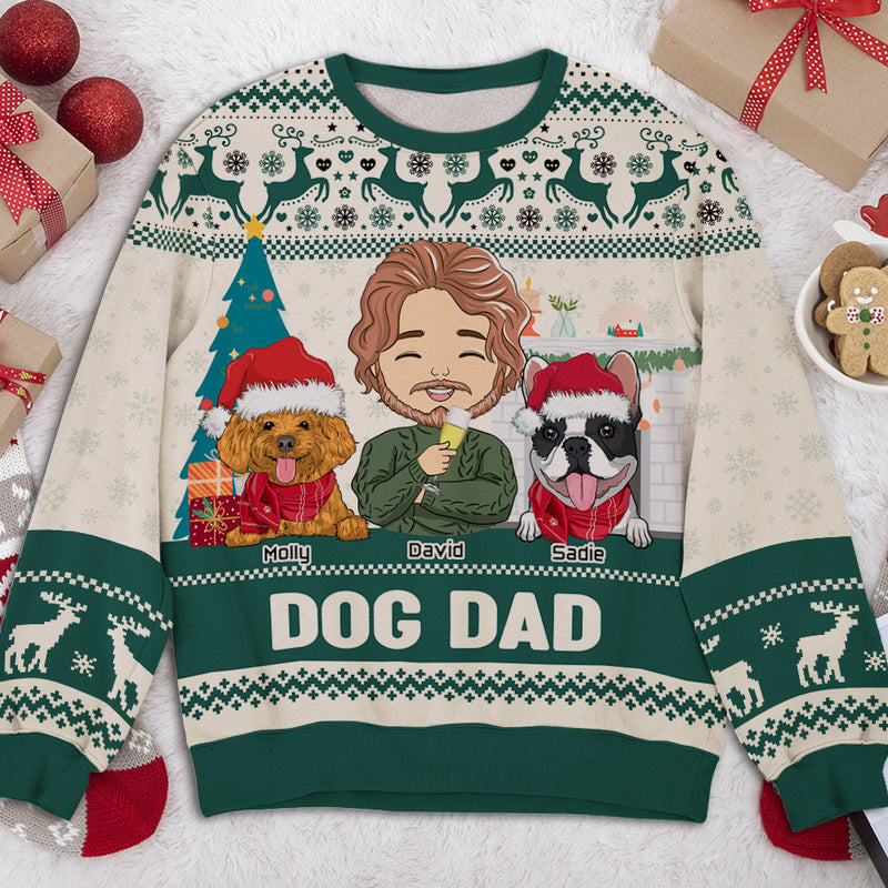 Merry Woofmas Pawlidays - Personalized Custom All-Over-Print Sweatshirt